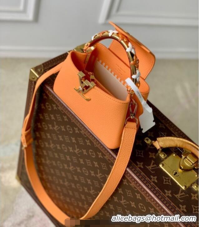 Promotional Louis Vuitton Capucines IVY Mini Bag in Grained Leather M14396 Orange 2025