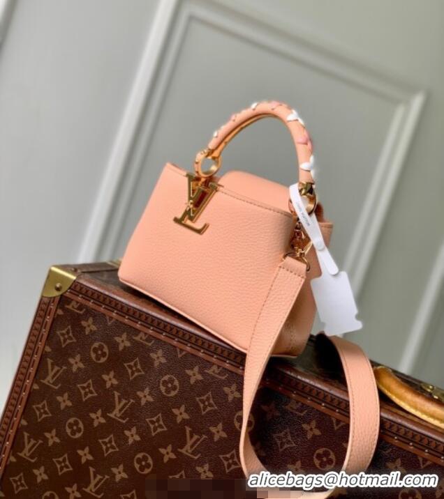 Cheap Design Louis Vuitton Capucines IVY Mini Bag in Grained Leather M14976 Pink 2025