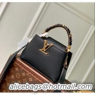 Promotional Louis Vuitton Capucines IVY Mini Bag in Grained Leather M14976 Black 2025