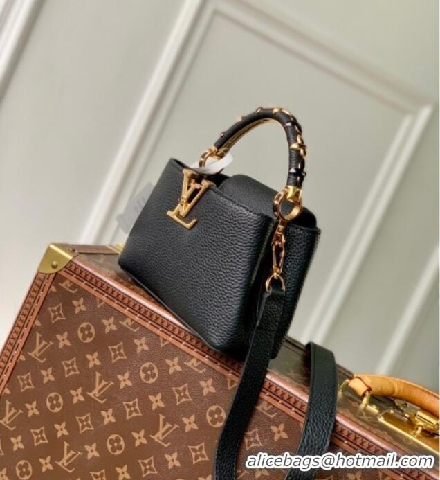 Promotional Louis Vuitton Capucines IVY Mini Bag in Grained Leather M14976 Black 2025