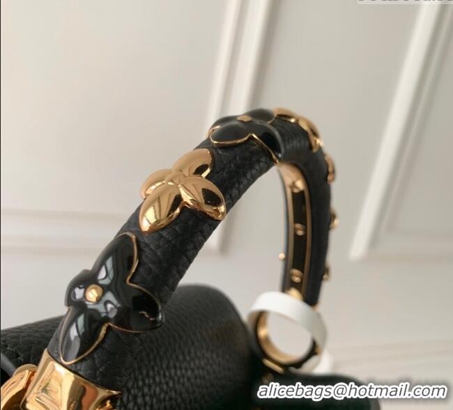 Promotional Louis Vuitton Capucines IVY Mini Bag in Grained Leather M14976 Black 2025