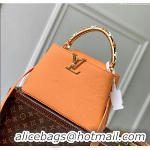 Best Price Louis Vuitton Capucines IVY PM Bag in Grained Leather M14396 Orange 2025