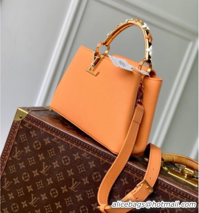 Best Price Louis Vuitton Capucines IVY PM Bag in Grained Leather M14396 Orange 2025
