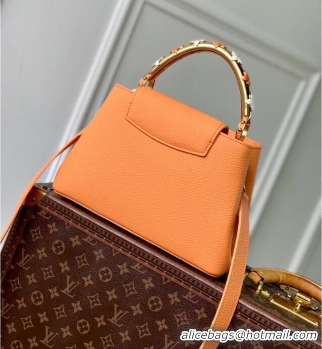 Best Price Louis Vuitton Capucines IVY PM Bag in Grained Leather M14396 Orange 2025