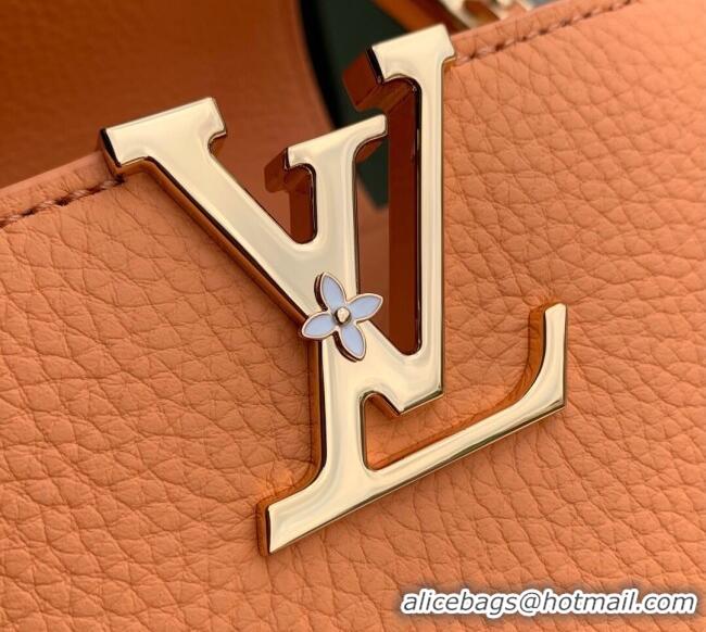 Best Price Louis Vuitton Capucines IVY PM Bag in Grained Leather M14396 Orange 2025