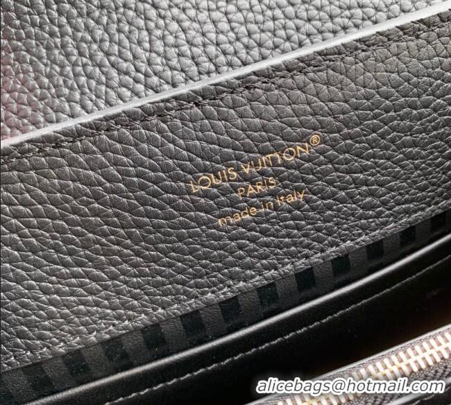 Luxury Cheap Louis Vuitton Capucines IVY PM Bag in Grained Leather M14976 Black 2025