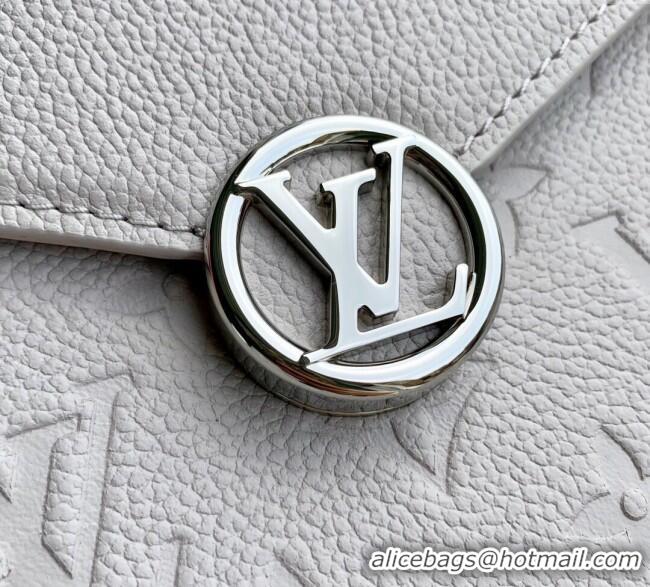 Best Discount Louis Vuitton Wallet On Chain Rosy Mini bag in Grained Leather M13570 Brume Grey 2025