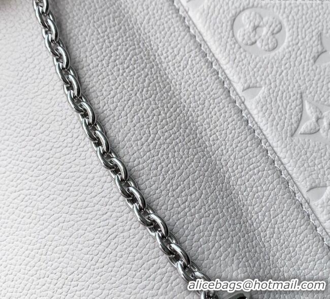 Best Discount Louis Vuitton Wallet On Chain Rosy Mini bag in Grained Leather M13570 Brume Grey 2025