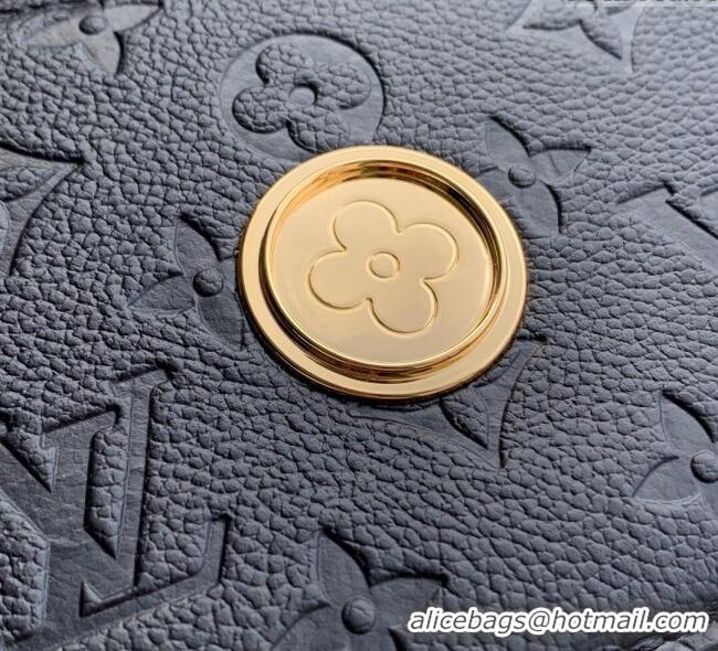 Top Quality Louis Vuitton Wallet On Chain Rosy Mini bag in Grained Leather M13569 Black 2025