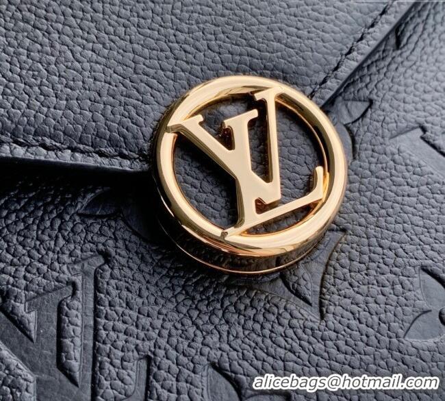 Top Quality Louis Vuitton Wallet On Chain Rosy Mini bag in Grained Leather M13569 Black 2025