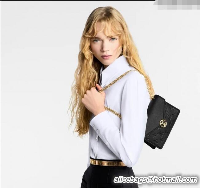 Super Quality Louis Vuitton Wallet On Chain Rosy Mini bag in Grained Leather M25814 Garnet Red 2025