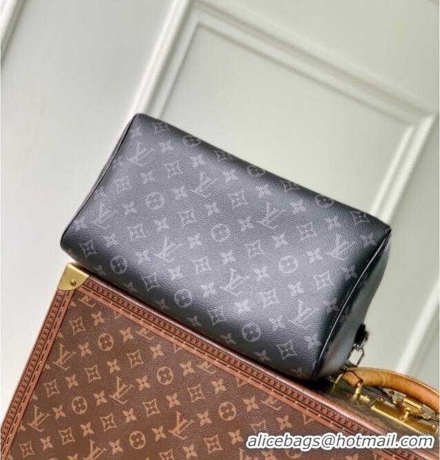 Luxury Cheap Louis Vuitton Speedy Soft 30 Bag in Monogram Eclipse Canvas M15102 Black 2025