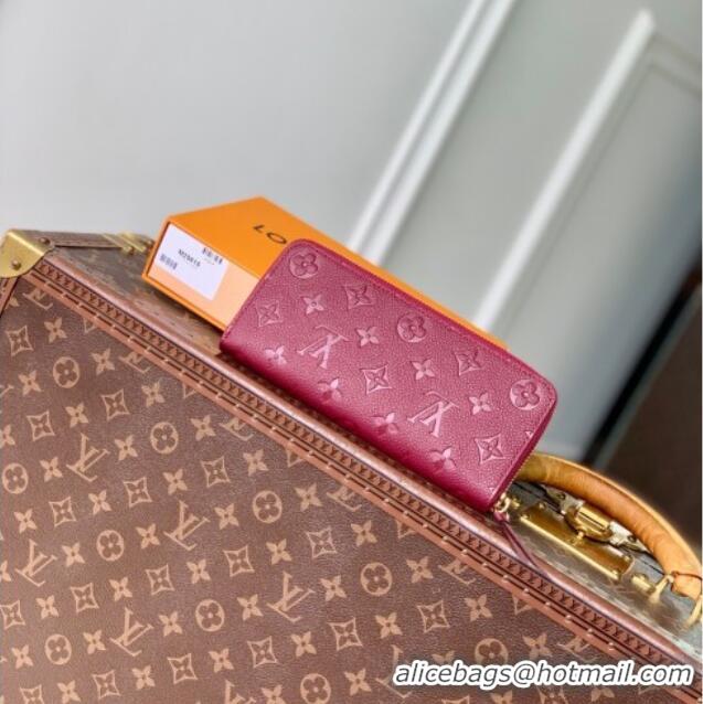 Best Price Louis Vuitton Clemence Wallet in Monogram Empreinte Leather M25815 Garnet Red 2025