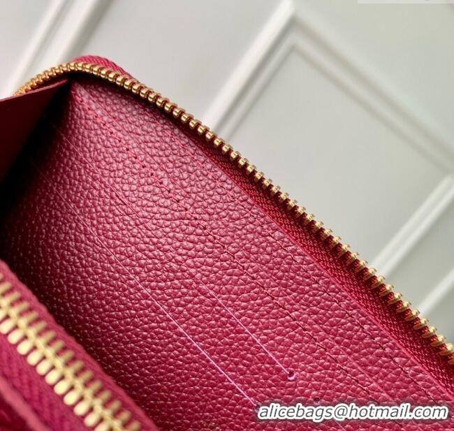 Best Price Louis Vuitton Clemence Wallet in Monogram Empreinte Leather M25815 Garnet Red 2025