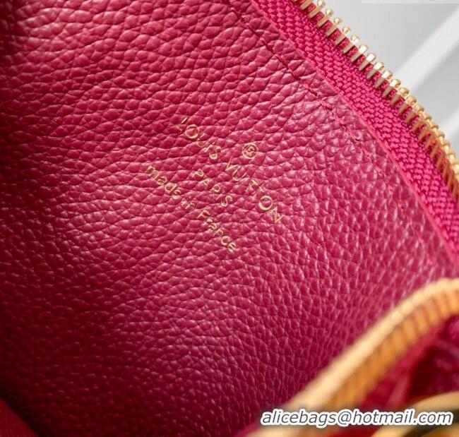 Unique Style Louis Vuitton Romy Card Holder Wallet in Grained Monogram Leather M25763 Garnet Red 2025