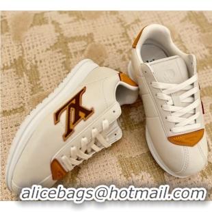 ​Famous Brand Louis Vuitton LV BUTTERSOFT Sneakers in Calf Leather 1AJAQL White/Brown