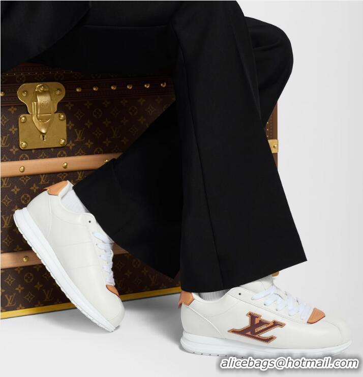 ​Famous Brand Louis Vuitton LV BUTTERSOFT Sneakers in Calf Leather 1AJAQL White/Brown