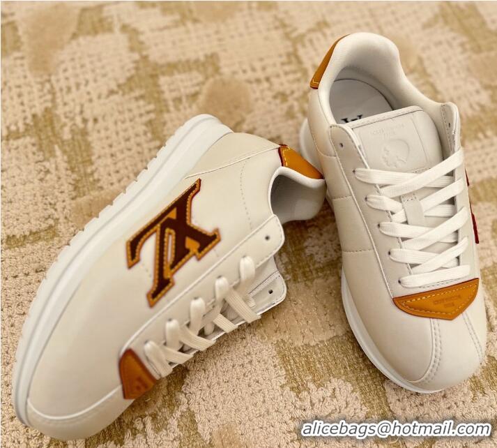 ​Famous Brand Louis Vuitton LV BUTTERSOFT Sneakers in Calf Leather 1AJAQL White/Brown