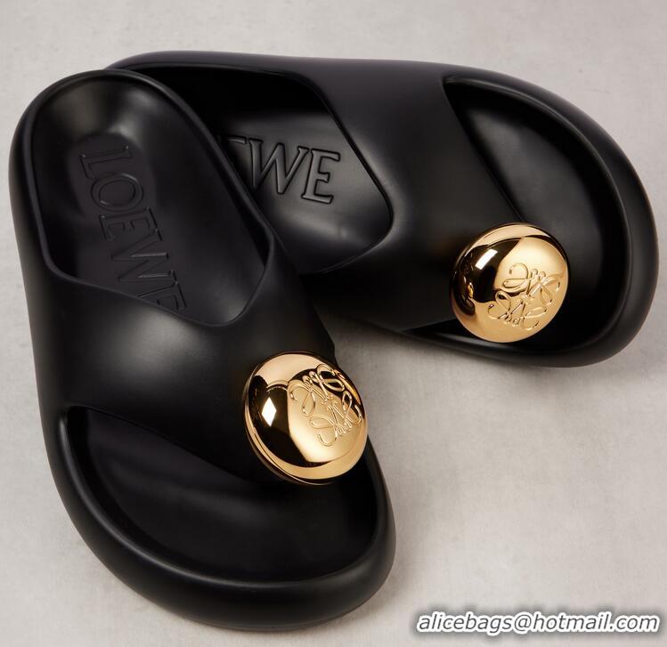 ​Top Design Loewe Paula's Lbiza Foam Pebble PVC Slides 57101 Black/Gold