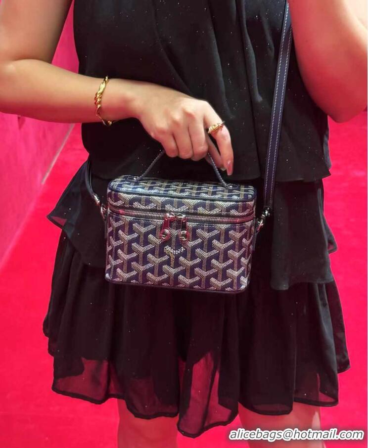 Top Design Goyard Muse Mini Vanity Case GY1403 Navy Blue