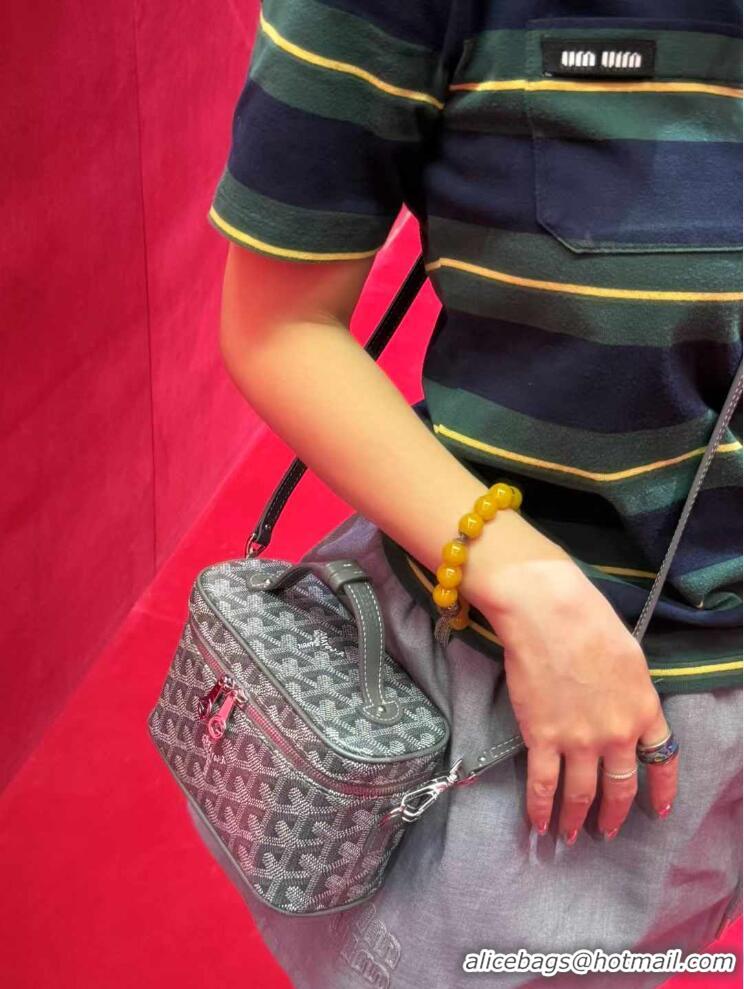 Traditional Discount Goyard Muse Mini Vanity Case GY1403 Dark Grey