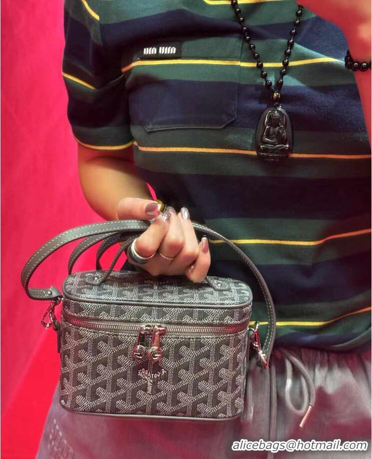 Traditional Discount Goyard Muse Mini Vanity Case GY1403 Dark Grey