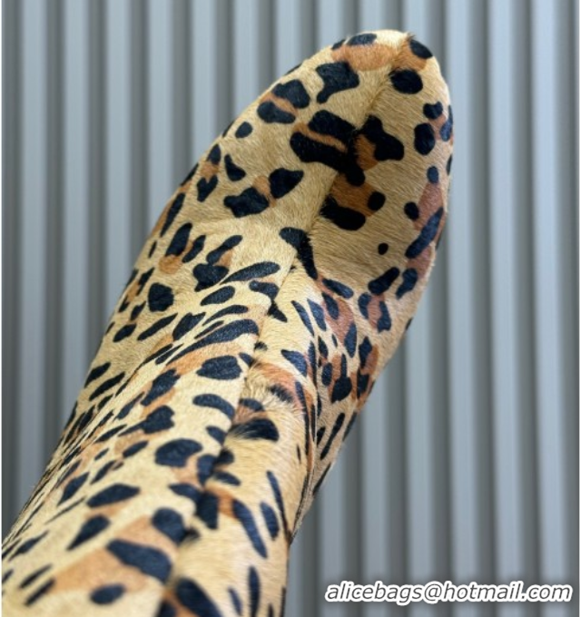 Pretty Style Alaia Heel Short Boots 9cm in Printed Mohair Yellow 0709035