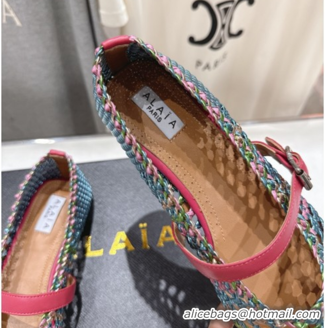 Low Price Alaia Woven Ballet Flats Purple/Multicolor 0827085
