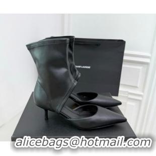 Buy Discount Alaia Low Heel Boots 6cm in Stretch Leather Black AL070905 0827113