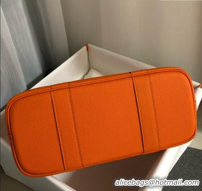 High Quality Hermes Garden Party 30/36cm Bag in Togo Leather H2301 Orange 2025 (Half Handmade)