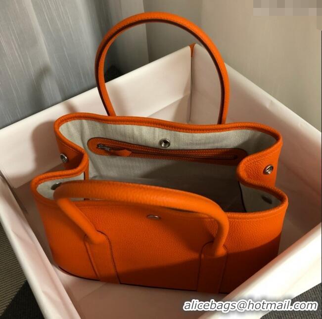 High Quality Hermes Garden Party 30/36cm Bag in Togo Leather H2301 Orange 2025 (Half Handmade)
