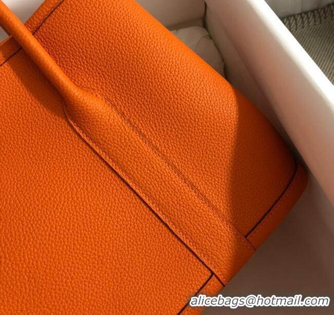 High Quality Hermes Garden Party 30/36cm Bag in Togo Leather H2301 Orange 2025 (Half Handmade)