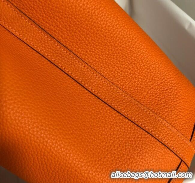 High Quality Hermes Garden Party 30/36cm Bag in Togo Leather H2301 Orange 2025 (Half Handmade)
