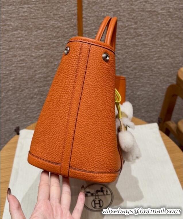 High Quality Hermes Garden Party 30/36cm Bag in Togo Leather H2301 Orange 2025 (Half Handmade)
