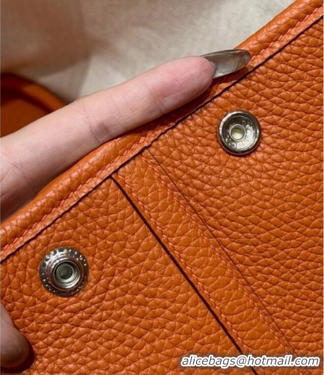 High Quality Hermes Garden Party 30/36cm Bag in Togo Leather H2301 Orange 2025 (Half Handmade)
