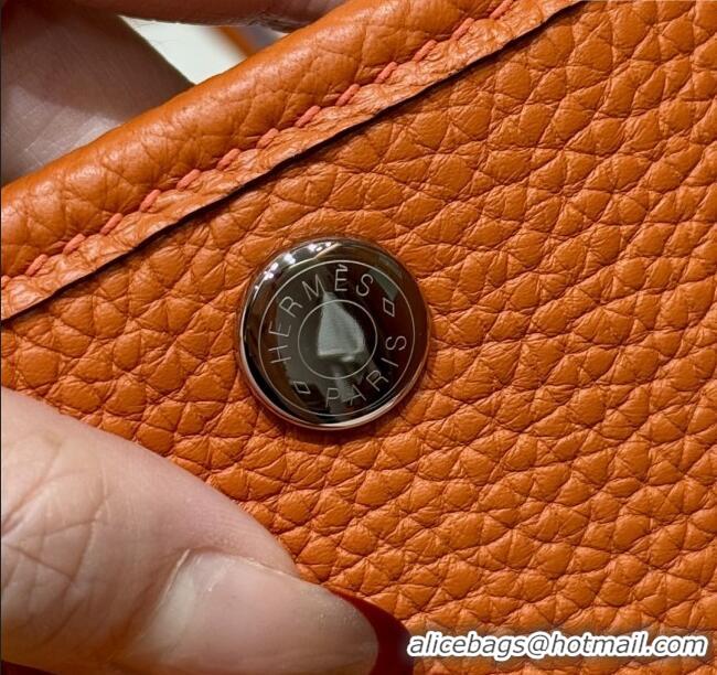 High Quality Hermes Garden Party 30/36cm Bag in Togo Leather H2301 Orange 2025 (Half Handmade)
