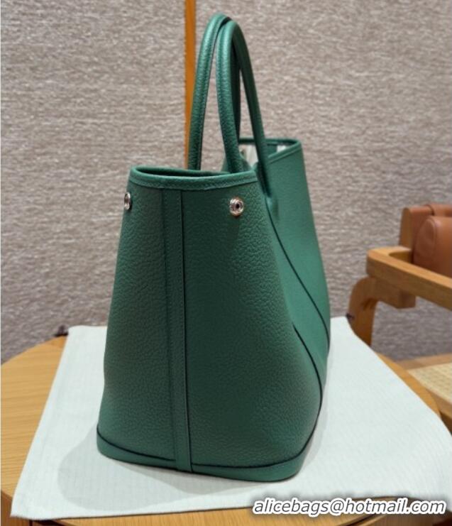 Spot Bulk Hermes Garden Party 30/36cm Bag in Togo Leather H2301 U4 Vert Vertigo Green 2025(Half Handmade)