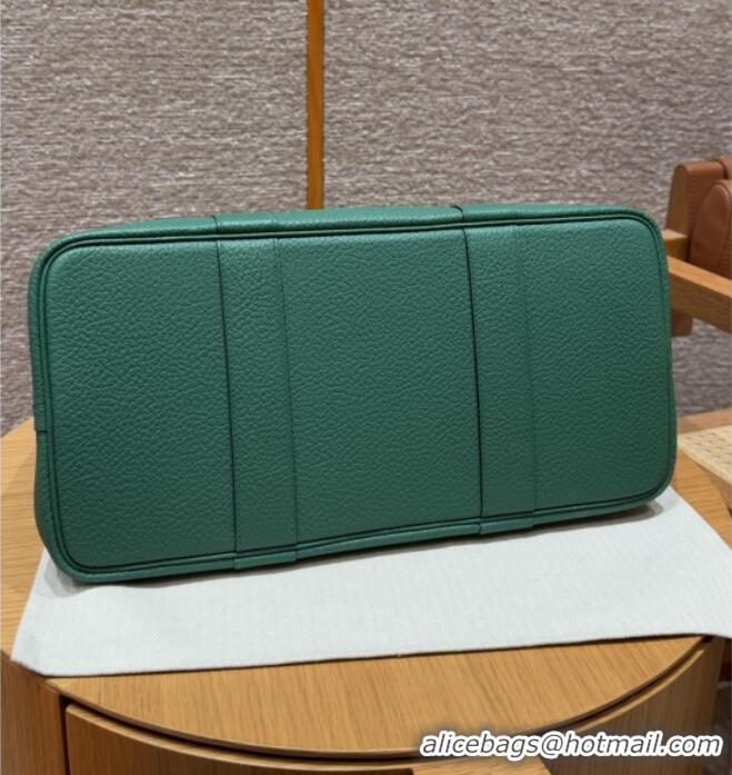 Spot Bulk Hermes Garden Party 30/36cm Bag in Togo Leather H2301 U4 Vert Vertigo Green 2025(Half Handmade)