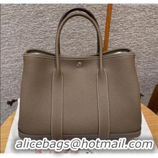 Best Quality Hermes Garden Party 30/36cm Bag in Togo Leather H2301 Etoupe 2025 (Half Handmade)