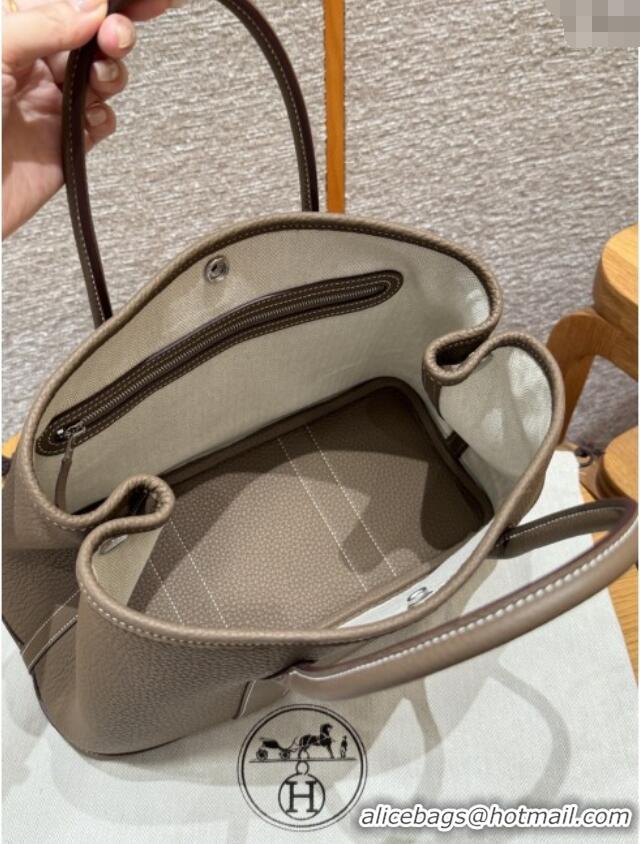 Best Quality Hermes Garden Party 30/36cm Bag in Togo Leather H2301 Etoupe 2025 (Half Handmade)