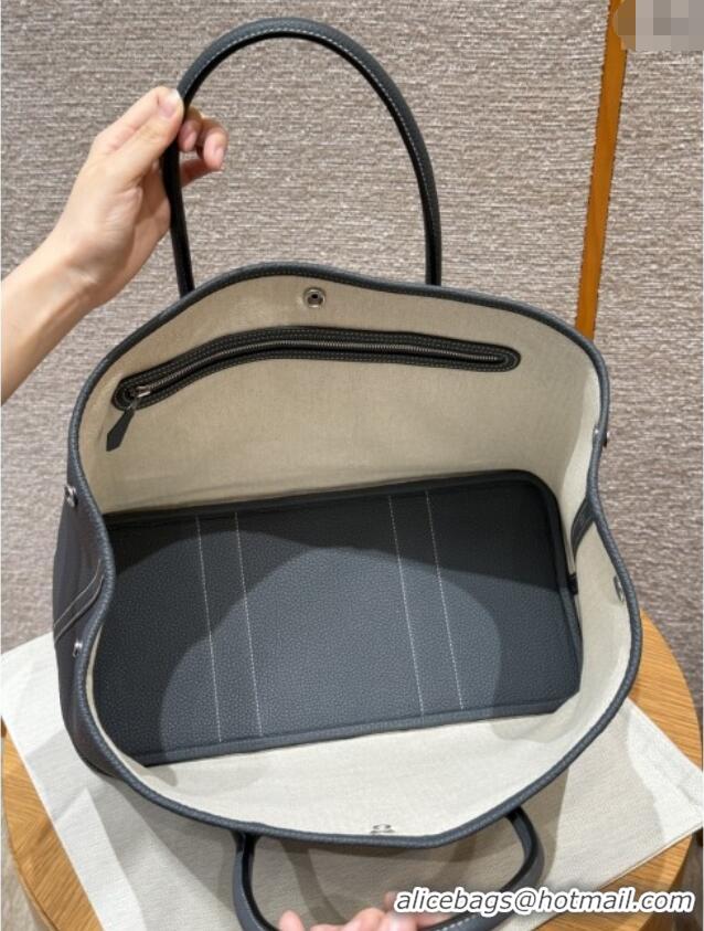 Luxury Classic Hermes Garden Party 30/36cm Bag in Togo Leather H2301 Ardoise Grey 2025(Half Handmade)