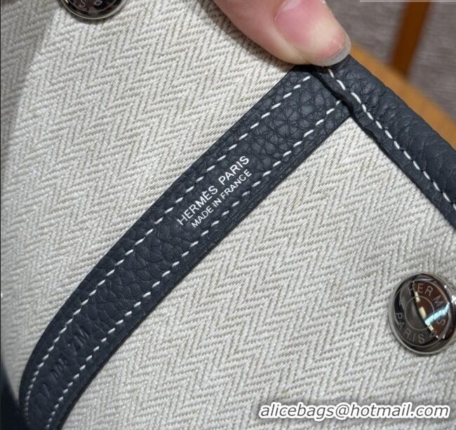 Luxury Classic Hermes Garden Party 30/36cm Bag in Togo Leather H2301 Ardoise Grey 2025(Half Handmade)