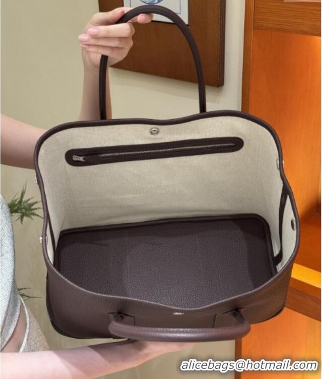 Spot Bulk Hermes Garden Party 30/36cm Bag in Togo Leather H2301 Rouge Sellier Deep Red 2025(Half Handmade)