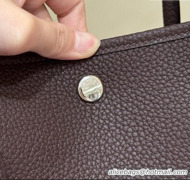 Spot Bulk Hermes Garden Party 30/36cm Bag in Togo Leather H2301 Rouge Sellier Deep Red 2025(Half Handmade)