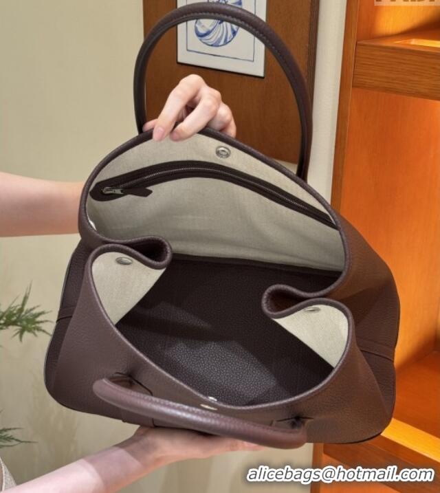 Spot Bulk Hermes Garden Party 30/36cm Bag in Togo Leather H2301 Rouge Sellier Deep Red 2025(Half Handmade)