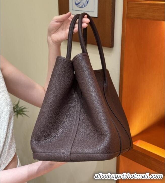 Spot Bulk Hermes Garden Party 30/36cm Bag in Togo Leather H2301 Rouge Sellier Deep Red 2025(Half Handmade)