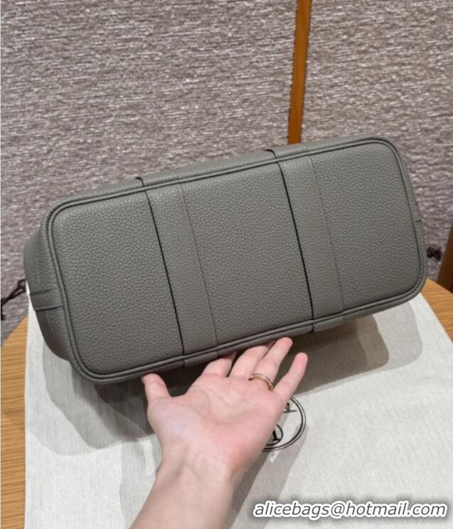 New Stylish Hermes Garden Party 30/36cm Bag in Togo Leather H2301 Gris Meyer Cloud Grey 2025 (Half Handmade)