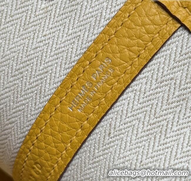 Market Sells Hermes Garden Party 30/36cm Bag in Togo Leather H2301 Jaune Amber Yellow 2025(Half Handmade)