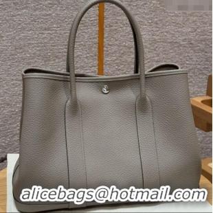 Buy Classic Hermes Garden Party 30/36cm Bag in Togo Leather H2301 Girs Asphalted Grey 2025(Half Handmade)