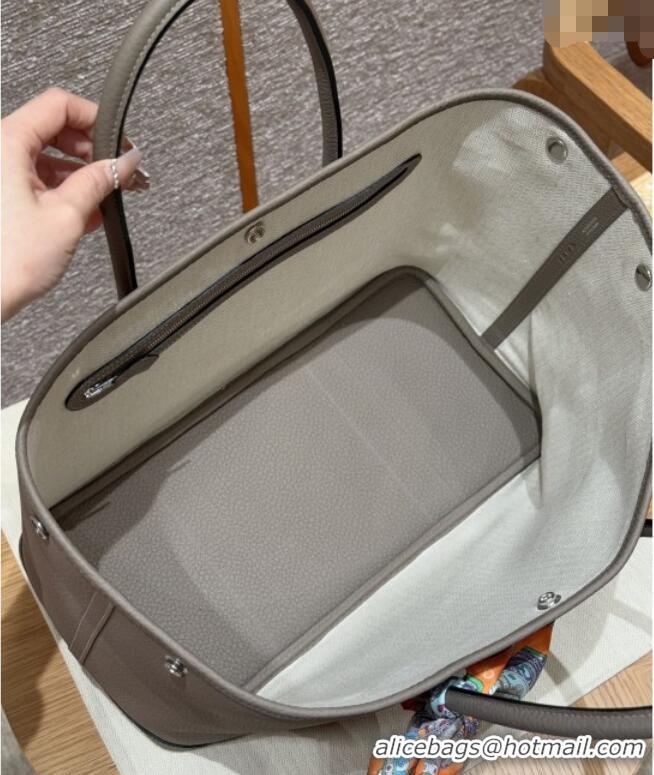 Buy Classic Hermes Garden Party 30/36cm Bag in Togo Leather H2301 Girs Asphalted Grey 2025(Half Handmade)